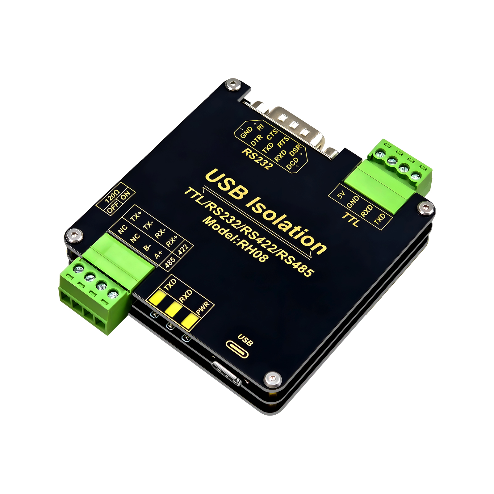 RH-08 USB to RS485/422/232/TTL Isolated Converter Adapter with FT232RL Chip 